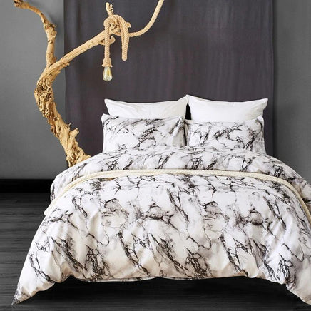 Floral Bedding Nordic Bedspread Duvet Cover Set Home Decor Bed Linen White Brown