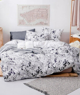 Floral Bedding Nordic Bedspread Duvet Cover Set Home Decor Bed Linen - Lusy Store