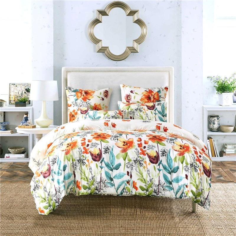 Floral Bedding Nordic Bedspread Duvet Cover Set Home Decor Bed Linen - Lusy Store