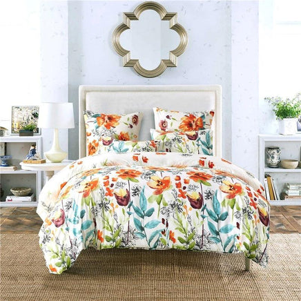 Floral Bedding Nordic Bedspread Duvet Cover Set Home Decor Bed Linen Colorful