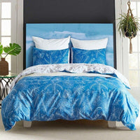 Floral Bedding Nordic Bedspread Duvet Cover Set Home Decor Bed Linen Blue