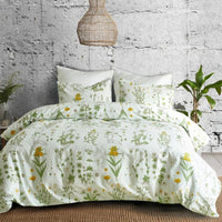 Floral Bedding Nordic Bedspread Duvet Cover Set Home Decor Bed Linen Green