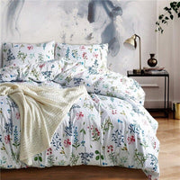 Floral Bedding Nordic Bedspread Duvet Cover Set Home Decor Bed Linen White
