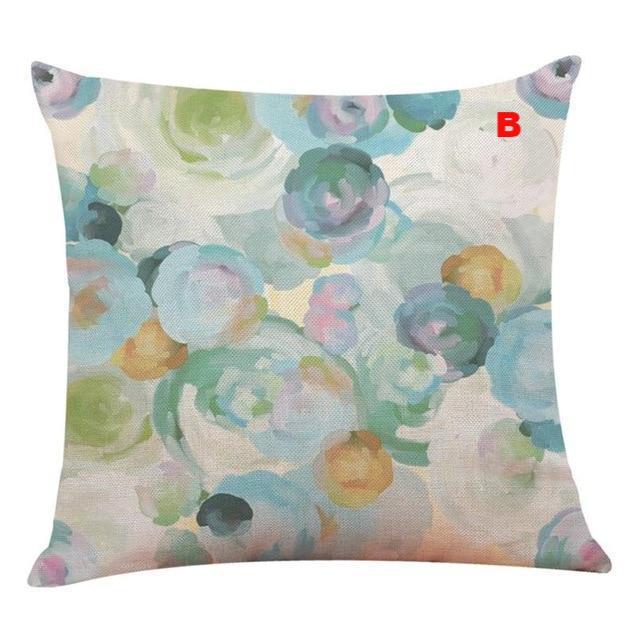 Flower Bicycle Print Cushion Cover Decorative Valentines Day Gift Sofa Home Decor Kussenhoes - Lusy Store