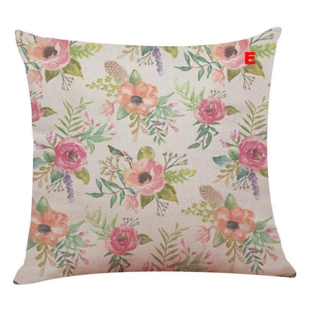 Flower Bicycle Print Cushion Cover Decorative Valentines Day Gift Sofa Home Decor Kussenhoes - Lusy Store