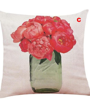 Flower Bicycle Print Cushion Cover Decorative Valentines Day Gift Sofa Home Decor Kussenhoes - Lusy Store