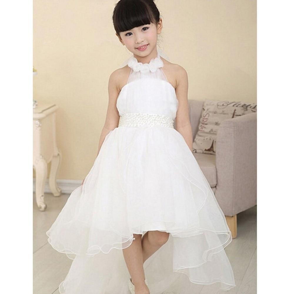 Flower Girl Lace Princess Dress Kid Party Pageant Wedding - Lusy Store