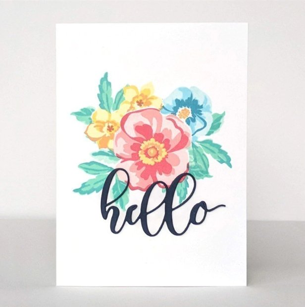 Flowers Thank you Hello Stamps and Dies Sets for Card Making Photo Paper Craft - Lusy Store