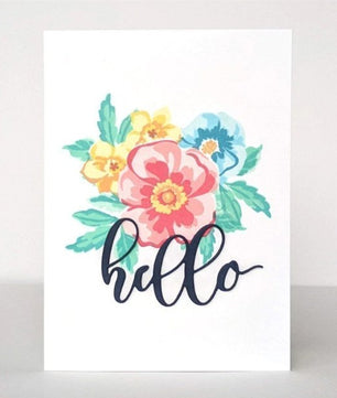 Flowers Thank you Hello Stamps and Dies Sets for Card Making Photo Paper Craft - Lusy Store