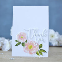 Flowers Thank you Hello Stamps and Dies Sets for Card Making Photo Paper Craft - Lusy Store
