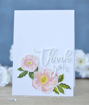 Flowers Thank you Hello Stamps and Dies Sets for Card Making Photo Paper Craft - Lusy Store