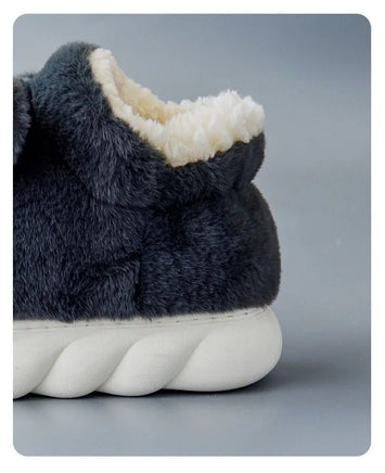 Fluffy Dog Slippers Home Couple Shoes Womens Girls Animal Fur Slides Kawaii Funny Furry Shoes