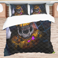 FNaF Bedding Set 3D Horror Game Freddy Fazbear Quilt Set Comfortable Soft Breathable - Lusy Store LLC