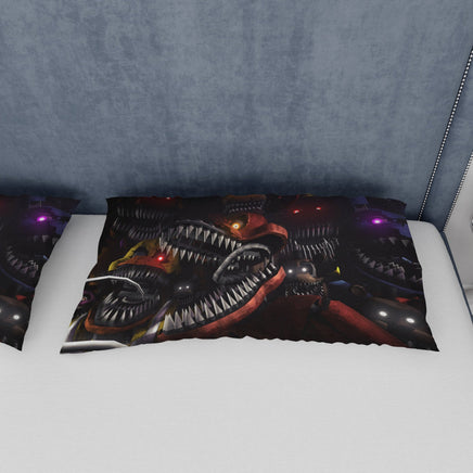 FNaF Bedding Set 3D Horror Game Nightmare FNaF World Quilt Set Comfortable Soft Breathable - Lusy Store LLC