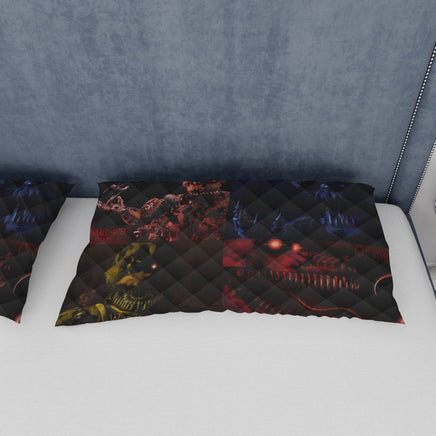 FNaF Bedding Set 3D Horror Game Nightmare Foxy Freddy Bonnie Chica Quilt Set Comfortable Soft Breathable - Lusy Store LLC