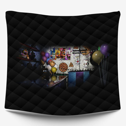 FNaF Bedding Set 3D Quilt Set Black Nightmare FNaF World - Lusy Store LLC