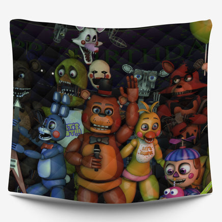 FNaF Bedding Set 3D Quilt Set Cartoon FNaF World Funny Freddy Bed Linen - Lusy Store LLC