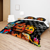 FNaF Bedding Set 3D Quilt Set Cartoon Freddy Bonnie Chica Bed Linen - Lusy Store LLC