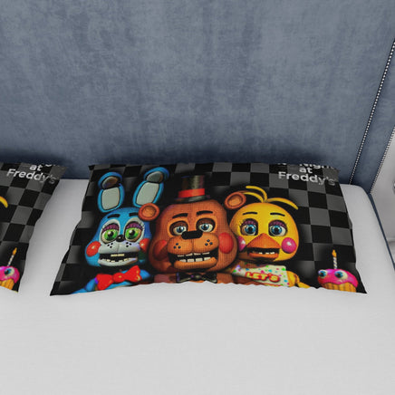 FNaF Bedding Set 3D Quilt Set Cartoon Freddy Bonnie Chica Bed Linen - Lusy Store LLC