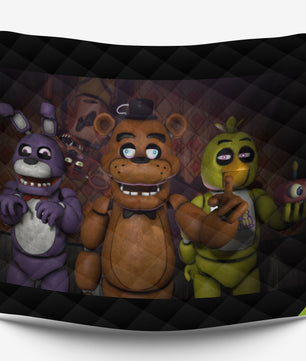 FNaF Bedding Set 3D Quilt Set Cartoon Freddy Fazbear Chica Foxy Bed Linen - Lusy Store LLC