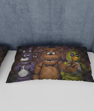 FNaF Bedding Set 3D Quilt Set Cartoon Freddy Fazbear Chica Foxy Bed Linen - Lusy Store LLC