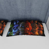 FNaF Bedding Set 3D Quilt Set Cute Cartoon Freddy Fazbear Chica Foxy Bed Linen - Lusy Store LLC