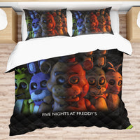 FNaF Bedding Set 3D Quilt Set Cute Cartoon Freddy Fazbear Chica Foxy Bed Linen - Lusy Store LLC