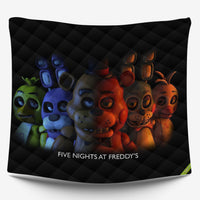 FNaF Bedding Set 3D Quilt Set Cute Cartoon Freddy Fazbear Chica Foxy Bed Linen - Lusy Store LLC