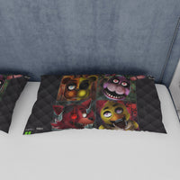 FNaF Bedding Set 3D Quilt Set Cute Freddy Bonnie Foxy Chica Bed Linen - Lusy Store LLC