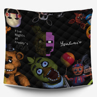 FNaF Bedding Set 3D Quilt Set Cute Horror Game Bed Linen - Lusy Store LLC