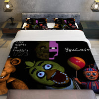 FNaF Bedding Set 3D Quilt Set Cute Horror Game Bed Linen - Lusy Store LLC