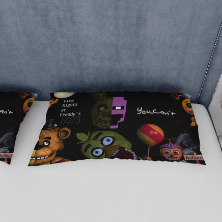 FNaF Bedding Set 3D Quilt Set Cute Horror Game Bed Linen - Lusy Store LLC