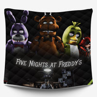 FNaF Bedding Set 3D Quilt Set Freddy Bonnie Chica Foxy Funny Bed Linen - Lusy Store LLC