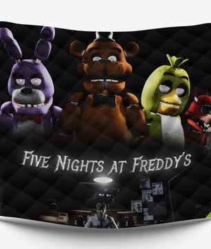 FNaF Bedding Set 3D Quilt Set Freddy Bonnie Chica Foxy Funny Bed Linen - Lusy Store LLC