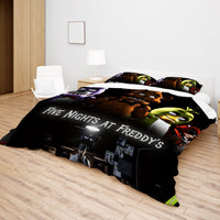 FNaF Bedding Set 3D Quilt Set Freddy Bonnie Chica Foxy Funny Bed Linen - Lusy Store LLC