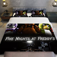 FNaF Bedding Set 3D Quilt Set Freddy Bonnie Chica Foxy Funny Bed Linen - Lusy Store LLC