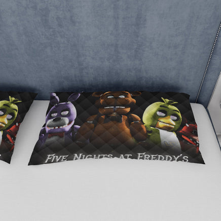 FNaF Bedding Set 3D Quilt Set Freddy Bonnie Chica Foxy Funny Bed Linen - Lusy Store LLC