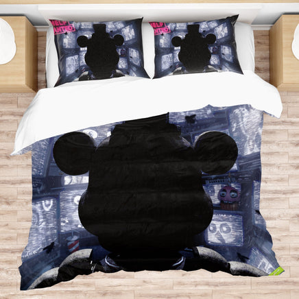 FNaF Bedding Set 3D Quilt Set Freddy Fazbear Bed Linen - Lusy Store LLC