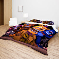 FNaF Bedding Set 3D Quilt Set Golden Freddy Cute Horror Game Bed Linen - Lusy Store LLC