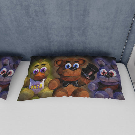 FNaF Bedding Set 3D Quilt Set Golden Freddy Cute Horror Game Bed Linen - Lusy Store LLC