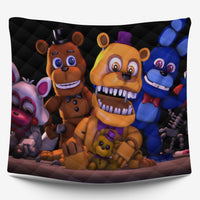 FNaF Bedding Set 3D Quilt Set Golden Freddy Cute Horror Game Bed Linen Quilt (1pc)