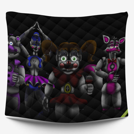 FNaF Bedding Set 3D Quilt Set Sister Location Cute Horror Game Bed Linen - Lusy Store LLC