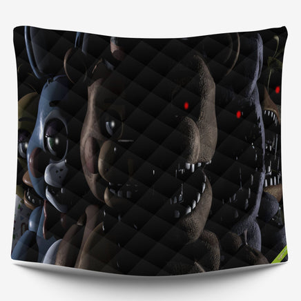 FNaF Bedding Set Quilt Set Nightmare Freddy Fazbear Bed Linen Black Be