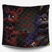 FNaF Bedding Set Bonnie Foxy Glamrock Quilt Set 3D Horror Movie - Lusy Store LLC