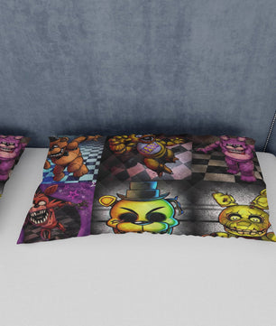 FNaF Bedding Set Colorful Quilt Set Cartoon Freddy Fazbear Chica Fox Bed Linen - Lusy Store LLC