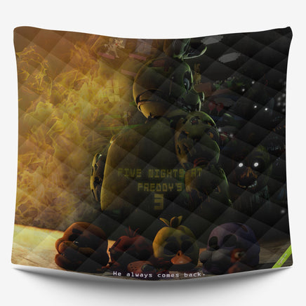 FNaF Bedding Set FNaF 3 Freddy Fazbear Quilt Set Comfortable Soft Breathable - Lusy Store LLC