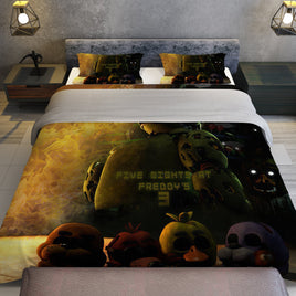 FNaF Bedding Set FNaF 3 Freddy Fazbear Quilt Set Comfortable Soft Breathable - Lusy Store LLC