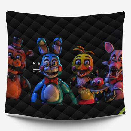 FNaF Bedding Set FNaF 5 Foxy Freddy Bonnie Chica Quilt Set 3D Horror Movie - Lusy Store LLC