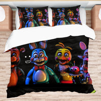 FNaF Bedding Set FNaF 5 Foxy Freddy Bonnie Chica Quilt Set 3D Horror Movie - Lusy Store LLC