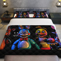 FNaF Bedding Set FNaF 5 Foxy Freddy Bonnie Chica Quilt Set 3D Horror Movie - Lusy Store LLC